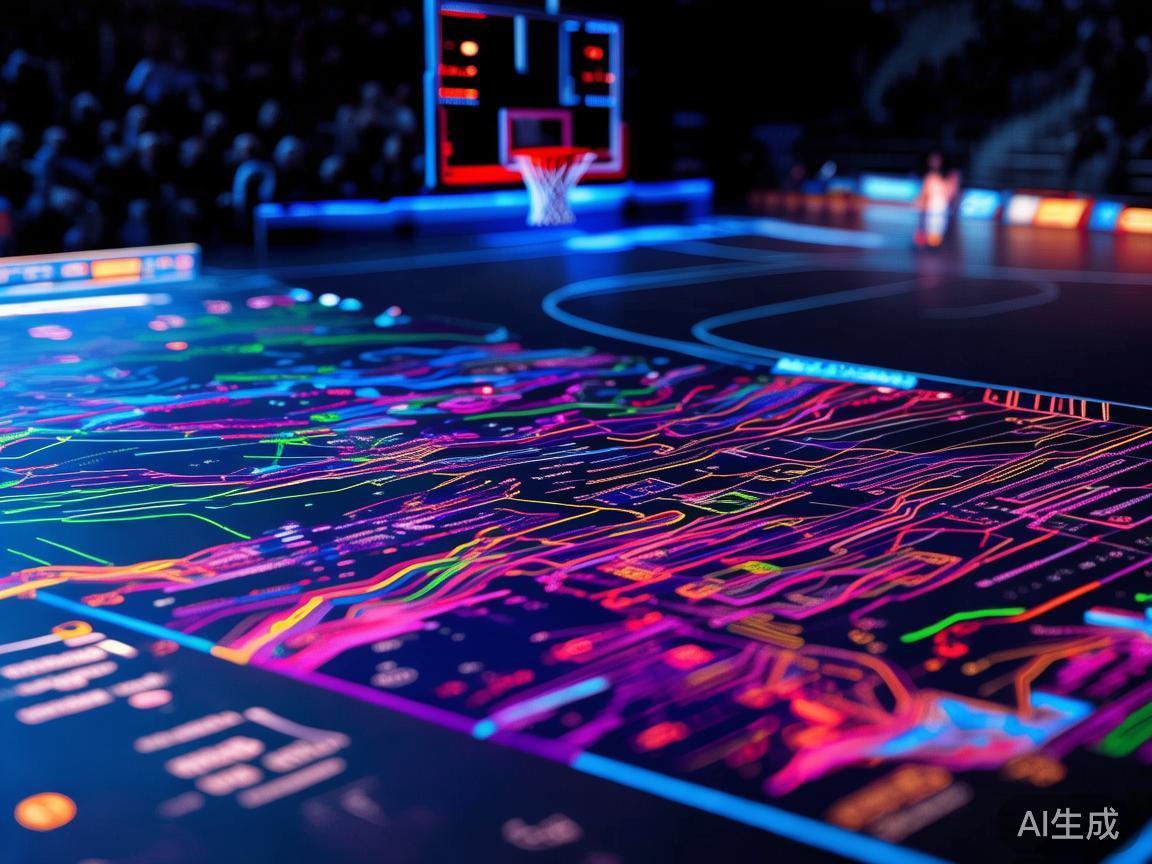 例如，在一场篮球比赛中，分析工具能够统计球员的得分