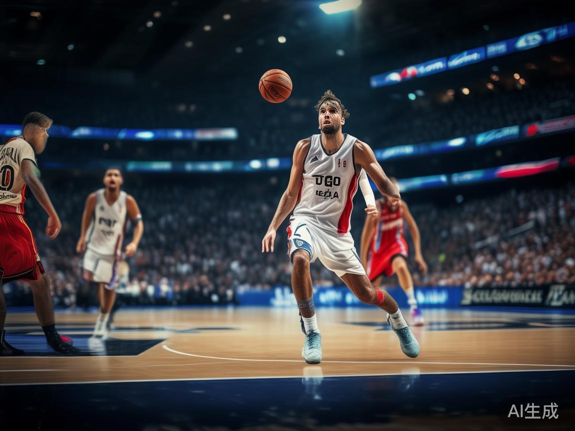 在激烈的足球和篮球比赛中，比赛的精彩瞬间和战术布局